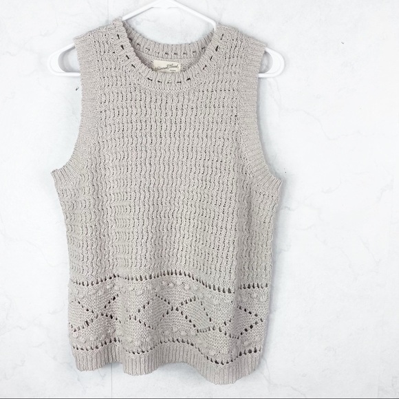 [Universal Thread] Cream Knit Sweater Vest - Picture 1 of 2